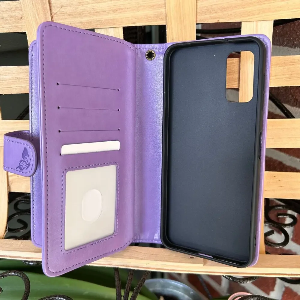 Phone Case Wallet Lavender Butterfly OnePlus Nord 6.5